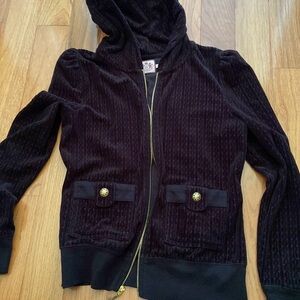 Juicy Couture Black Zip Up Hooded Jacket